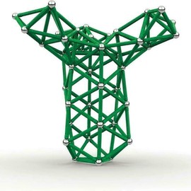 Geomag Masterbox 192-pc Green Advanced Magnetic Construction Set for Adults | Swiss-Made from 100% Recycled Plastic | 8 Storage Boxes Included | Iconic Original Packaging | Beautiful Design Object