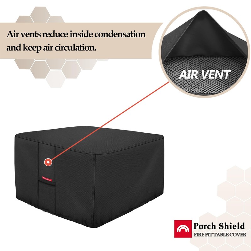 Porch Shield Fire Pit Cover - Waterproof 600D Heavy Duty