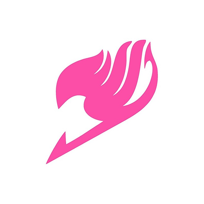 Fairy Tail Vinyl Sticker Decal (3.6" x 4", Hottest Pink)