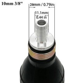 Automotive-leader 10mm 3/8" Black Bulb Type Rubber Fuel Transfer Vacuum Fuel Line Hand Primer Gasoline Petrol Diesel Pump Bulb for Marine Boat Accessories
