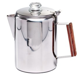 ZOWIE KING Camping-Fire Coffee Percolator Stovetop Pot- Stainless Steel Stove top Coffee Pot, Unleash Flavor in the Great Outdoors (9 Cups)