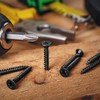 200Pcs Black Stainless Steel Round Head Self-tapping Screws Assortment Kit