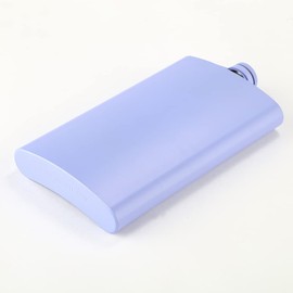 YFS 2 Pack Hip Flasks for Liquor, 8 Oz & 12 Oz Matte Purple Stainless Steel Leakproof Flasks with Funnel