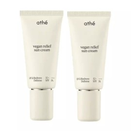 Athe [무기자차TOP/붉은기제로] 아떼 비건 릴리프 무기자차 선크림 50ml+50ml [Non-chemical sunblock TOP/Red Energy] Atte Vegan Relief Non-chemical Sunscreen 50ml+50ml