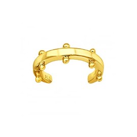 Laimons - Earrings Single Ear Cuff Clip with Gold-Plated Sterling Silver 925, Silver