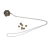Mini Dice Set Necklace Antique Tiny Small Metal Hollow Polyhedral