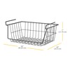 Whitmor Wire Under the Shelf Basket - Black
