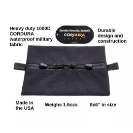 Unbranded 8x6" Black Tactical 1000D CORDURA Waterproof Utility Camping Gear Storage Bag