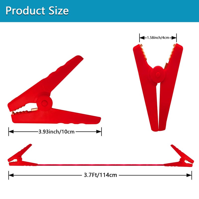 Minidodoca Farm Electric Fence Jump Leads with Crocodile Clip Connect
