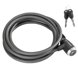 Kryptonite KryptoFlex Bike Lock Cable, 2FT/6FT/10FT Long 12mm Thick Heavy Duty Braided Steel Cable Anti-Theft Security Lock for Outdoor Equipment, Combination/Key Bike Lock