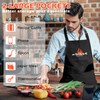 Mordx Bib Apron,Unisex Black Aprons Adjustable Washable,with 2 Pockets for