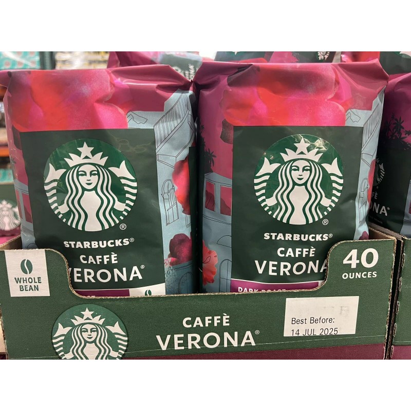Starbucks 2 x Starbucks VERONA Dark Roast Whole Bean 100%