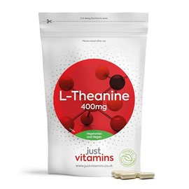 Just Vitamins Just Vitamins High Strength L-Theanine 400mg - 120 Capsules | Pure, Non-GMO | Supports Relaxation, Focus & Stress Relief | Fast Absorption | UK Manufactured | No Additives