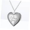 SAFIGLE Jewelry Heart Necklaces Heart Pendant Necklace with Picture inside