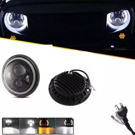 CHUSYYRAY For 2003-2007 Jeep Liberty PAIR DOT 7" Inch LED Headlights DRL Turn Signal Combo