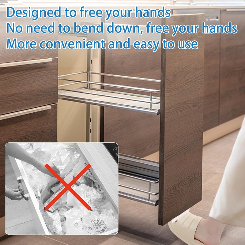 Sozize Cabinet Foot Pull for Trash Can - Touchless Handle