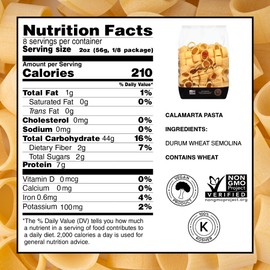 Garofalo - Premium Durum Wheat Semolina Calamarata Pasta, Italian Made, Bronze-Drawn, Al-Dente, One-Ingredient Pasta (4 pack)