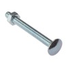 Carriage Bolt & Nut ZP M6 x 100mm Bag 10