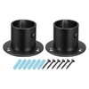 sourcing map 1.28'' Dia Stainless Steel Pole Sockets Flange Rod