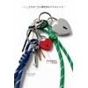 Macaroni Edge Bag Charm Heart Padlock Strap Keychain Key Loss