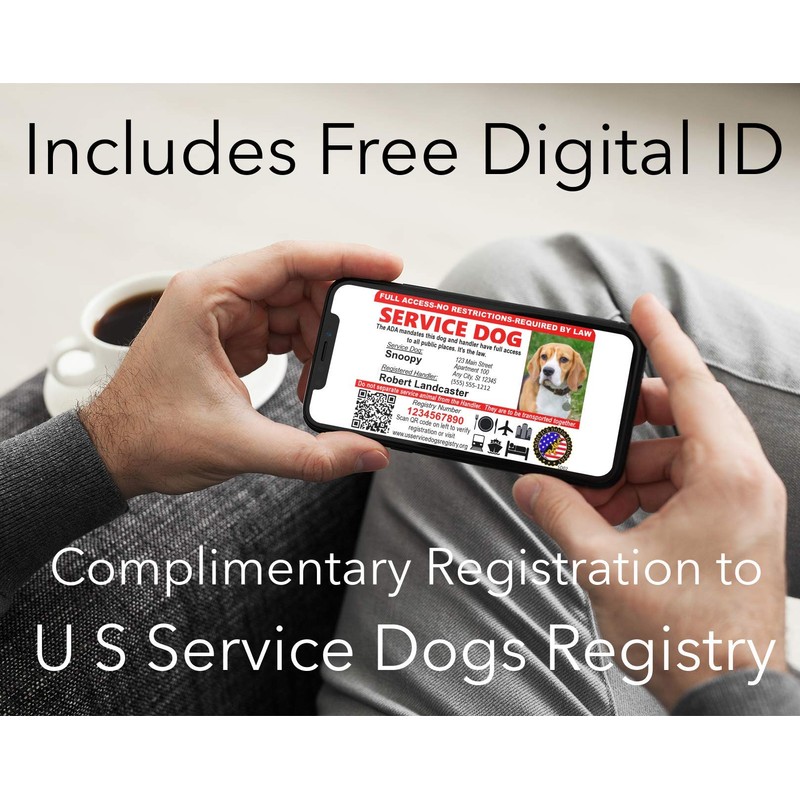 Just 4 Paws Custom PTSD Service Dog ID Card with