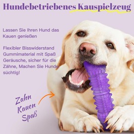 HETOO Hundespielzeug, Unzerstörbar Kauspielzeug, Premium Naturkautschuk Schädelform, Interaktives Quietschspielzeug für Große Hunde (Lila Grau)