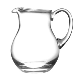 Barski European Handmade Round Glass Pitcher w/ handle, Spout & Ice Lip, 64 oz
