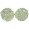 Summerfield Collection Silver-tone Faux Druzy Stone Stud Earrings 10mm (Clear