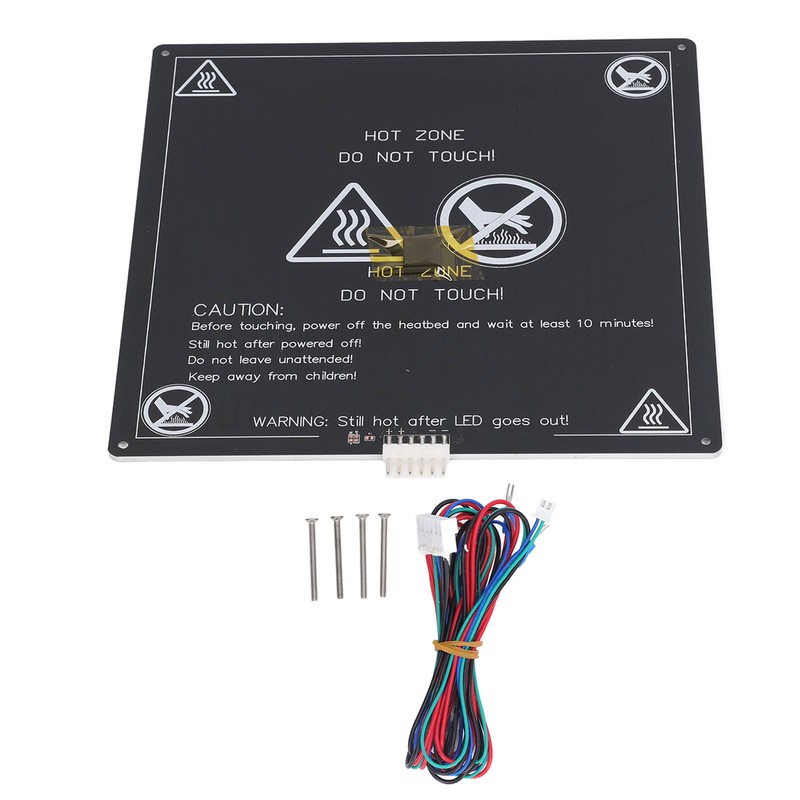 12V 1.2Ω 3D Printer Aluminum Plate with Hotbed Cable Heated