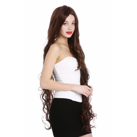 WIG ME UP - VK-40-33H27 Women's Wig Extremely Long Rapunzel Slightly Curly Wavy Middle Parting Red Brown Blonde Highlighted