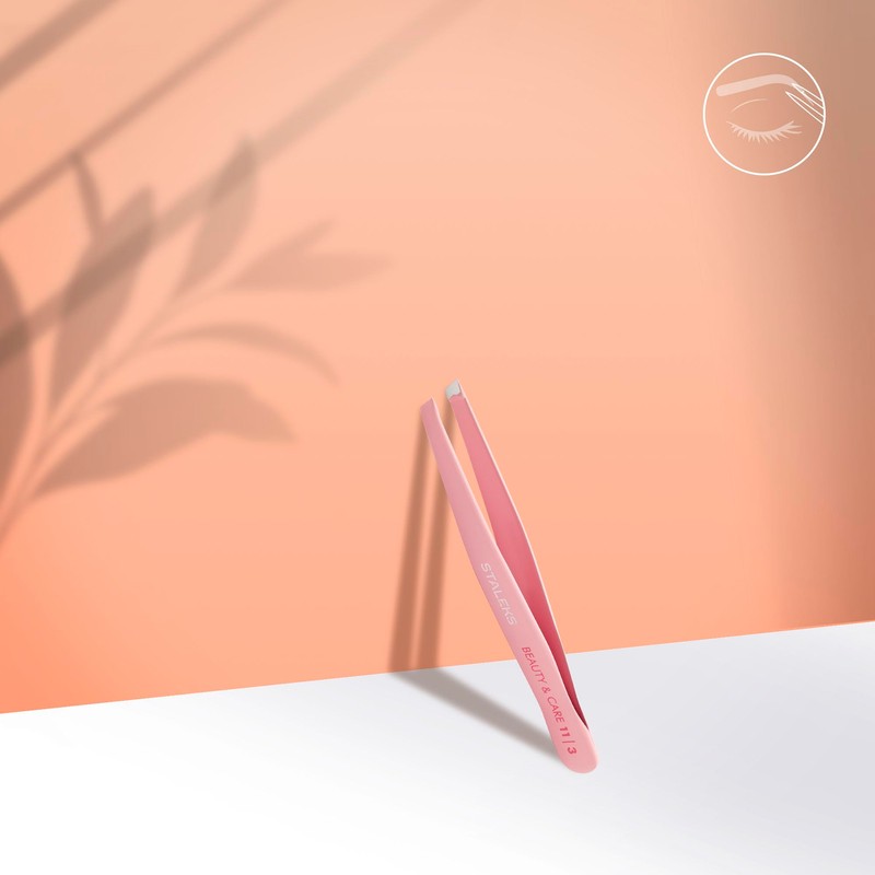 STALEKS PRO Augenbrauen-Pinzette, Präzision, Edelstahl, Beauty & Care 11/3