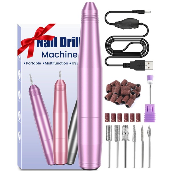 Electric Nail Files, Professional Nail Drill Machine, 20000RPM Adjustable Speed