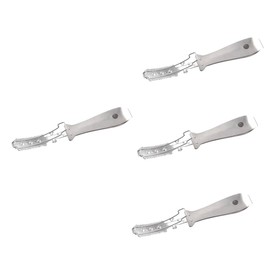 Sosoport 4pcs Hair Clippers for Meat Stainless Steel Hair Scrapers for Pigs Cows Commercial Use