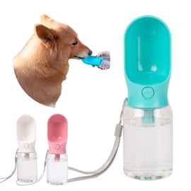 FurryBudds Filtered Dog Water Bottle Leak Proof Portable Travel Dog Water Dispenser with Filter - Perfect Doggie Drinking Bowl On The Go for Outdoor Walking and Hiking - Pet Accessories (Blue, 12oz)