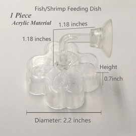 JZMYXA Aquarium Shrimp/Small Fish Feeding Dish Feeder Dish, Acrylic Material, Mini Size (Clover Shaped)