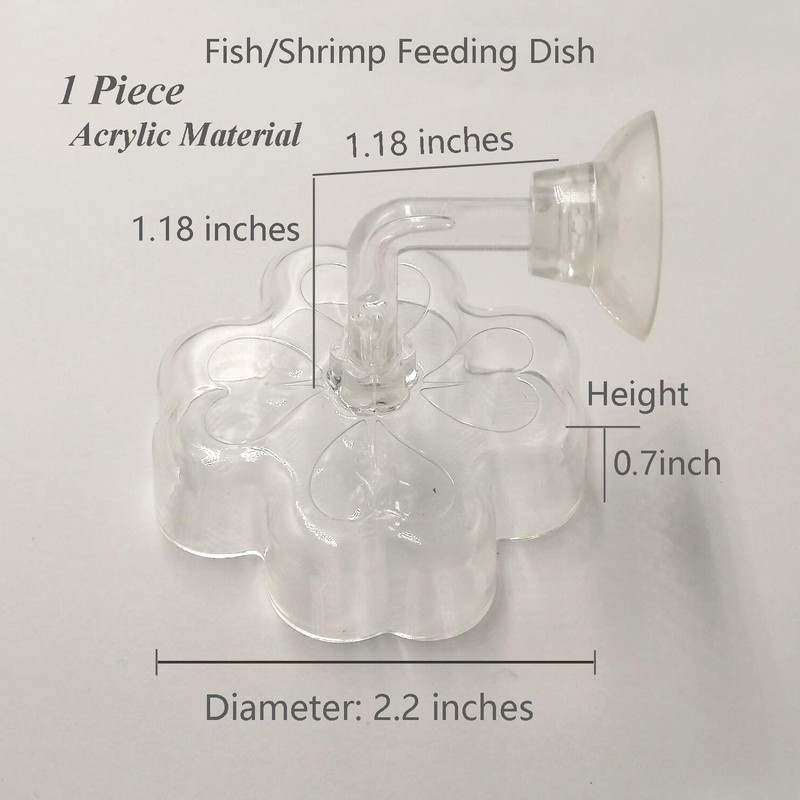JZMYXA Aquarium Shrimp/Small Fish Feeding Dish Feeder Dish, Acrylic Material,