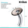 Kraus KGW-1700CH-BRCL Single Lever Vessel Glass Waterfall Bathroom Faucet Chrome