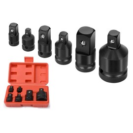 Impact Socket Adaptor Set, Wrench socket adapter set, 6 Pcs socket reducer set,Socket adapter(1/4" to 3/8", 3/8" to 1/4", 3/8" to1/2", 1/2" to 3/8", 1/2" to 3/4", 3/4" to1/2")