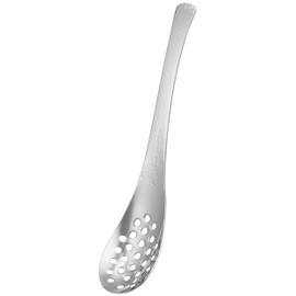 Wada Corporation 18-8 Hammered Astragalus Spoon, Perforated