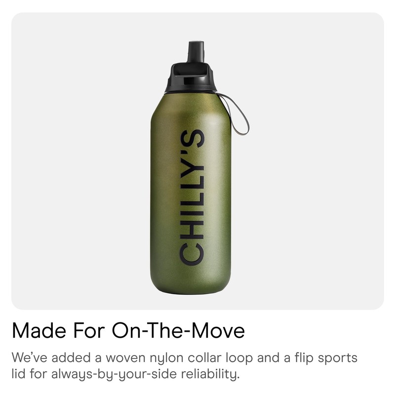 Chilly's Series 2 Flip Bottle - Thermos Flask with Sports
