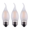 OPALRAY C35 6W Dimmable LED Candelabra Bulb, E26 Regular Base,