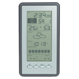 Technoline WS 9040-IT Classic Weather Station with Temperature Display, Weather Forecast, Silver