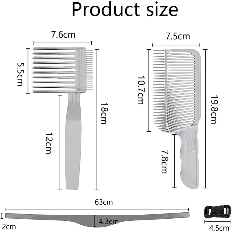 3 Pcs Barber Combs, Barber Combs with Hair Trimming Guide,