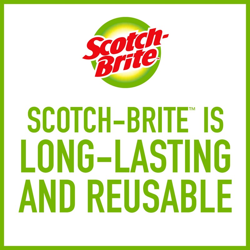 Scotch-Brite Heavy Duty Outdoor Scrubber, Ideal for Concrete, Patio Bricks,