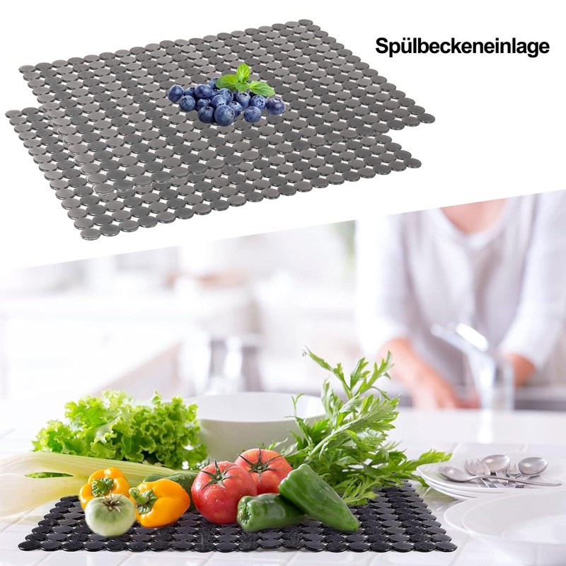 aghoer PVC Sink Mat for Kitchen Sink - Grey 30