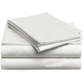Hachette] 16" EXTRA DEEP FITTED SHEET DOUBLE SIZE WHITE 100% EGYPTIAN COTTON 200 THREAD COUNT