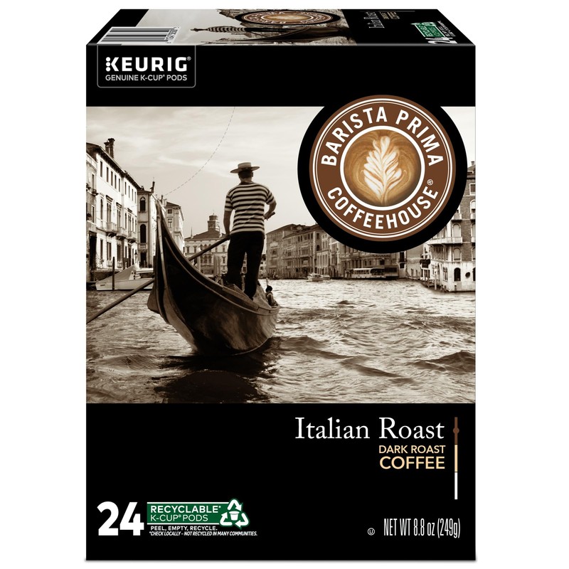 Barista Prima Coffeehouse Italian Roast Keurig Single Serve K-Cup Pods,