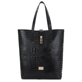 RASHKI RENN- Laptop & Travel Tote Bag for Women 15 Inch Vegan Leather Laptop Bag Work Tote Bag Professional Bag (Without Smart Tracker, Black)