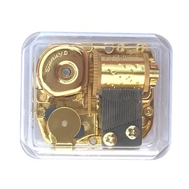 BinkeGG Clear Acrylic Wind up Music Box with Sankyo Musical Movement (60 Tunes Option) (ROMANCE DE L'AMOR)