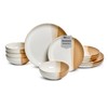 Sango Phoebe 12-Piece Multicolor Stoneware Dinnerware Set – Service for
